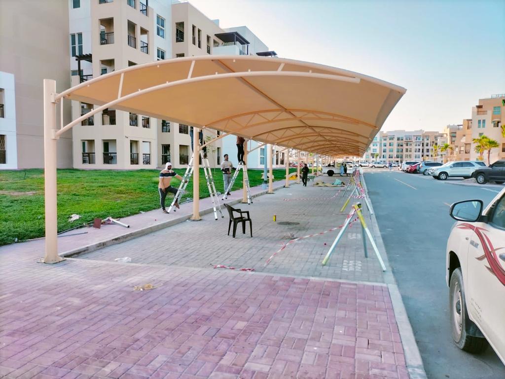 Tensile Structures in UAE – Barzah Shade